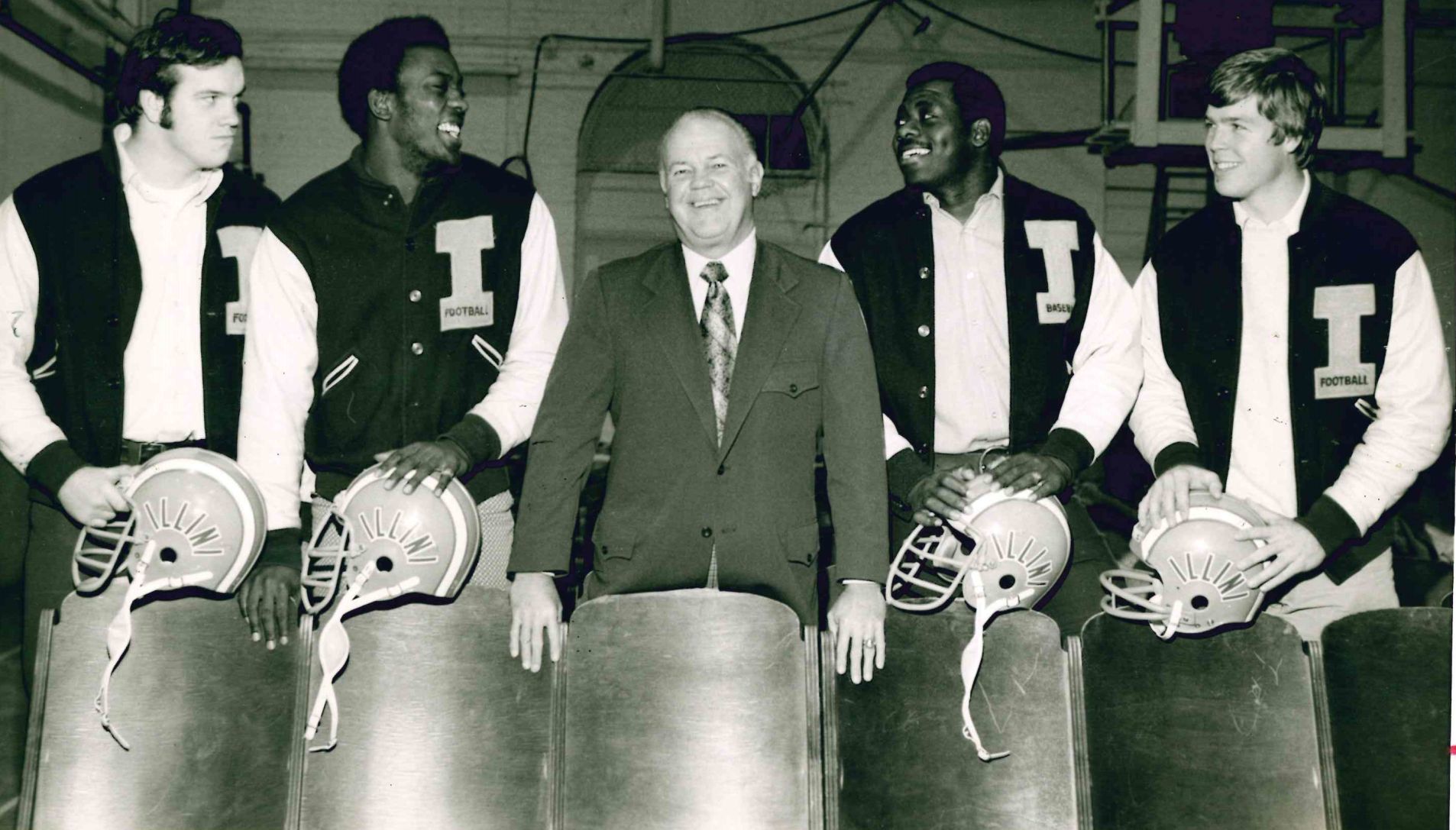 Bob Blackman and some Illini players
